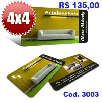 CARTÕES PVC PLASTICO SEM VERNIZ - 4x4 - 100 UNID